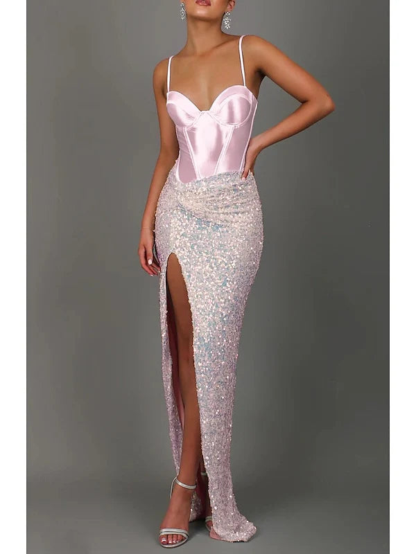 Prom Dresses Stores Mermaid/Trumpet Sweetheart Floor-Length Prom Dresses with Sequins Formal Women's Dresses
